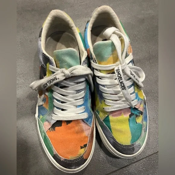Off White Paint Splatter Sneakers… - Picture 5 of 14